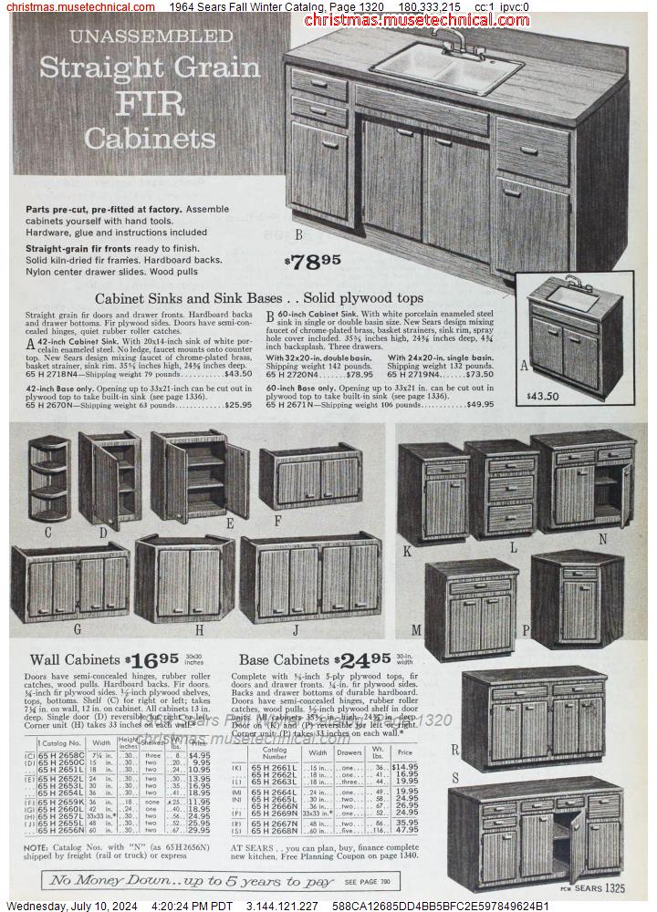 1964 Sears Fall Winter Catalog, Page 1320
