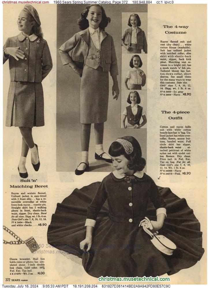 1960 Sears Spring Summer Catalog, Page 372