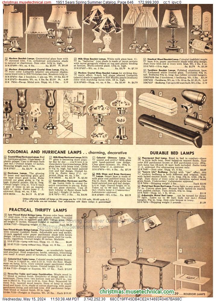 1951 Sears Spring Summer Catalog, Page 646