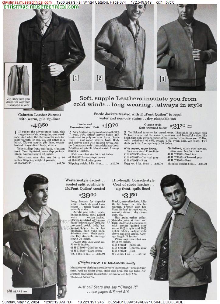 1966 Sears Fall Winter Catalog, Page 674