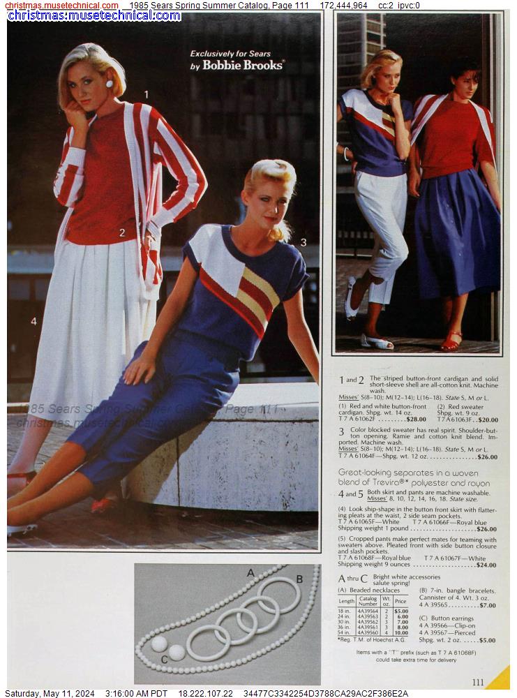 1985 Sears Spring Summer Catalog, Page 111