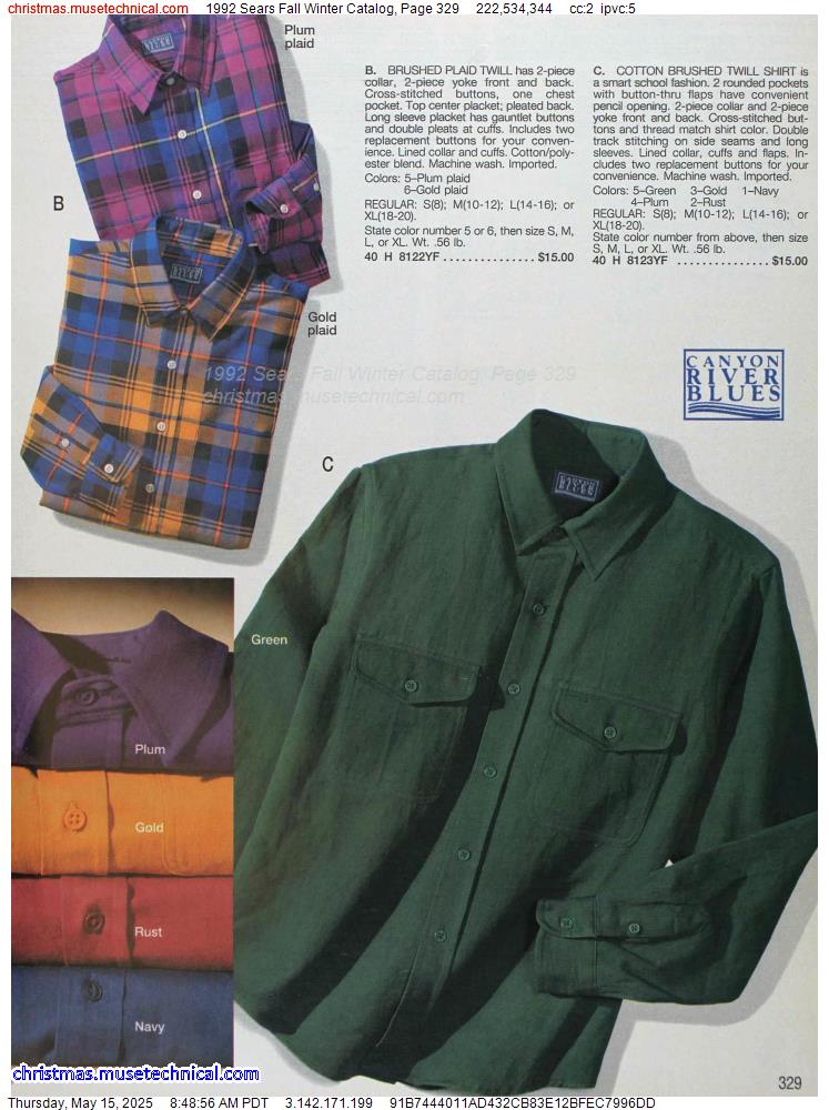 1992 Sears Fall Winter Catalog, Page 329