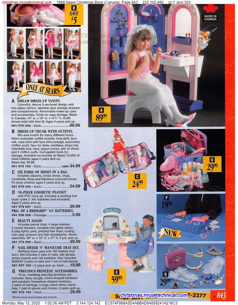1998 Sears Christmas Book (Canada), Page 843