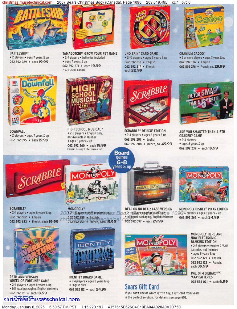 2007 Sears Christmas Book (Canada), Page 1090