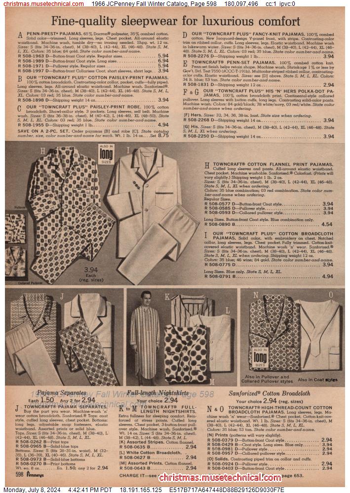 1966 JCPenney Fall Winter Catalog, Page 598