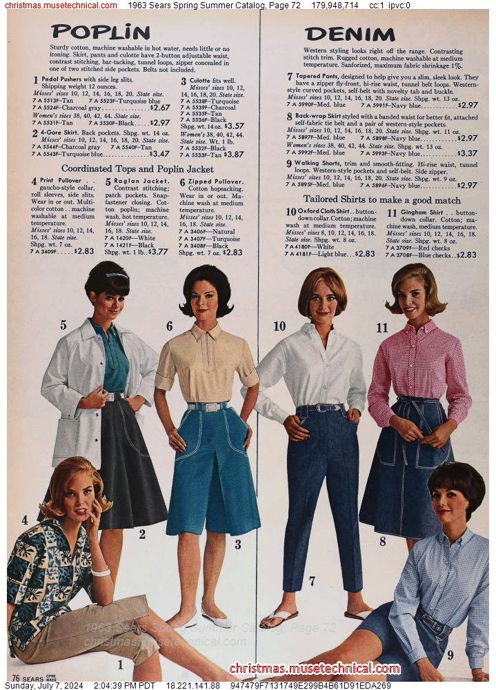 1963 Sears Spring Summer Catalog, Page 72