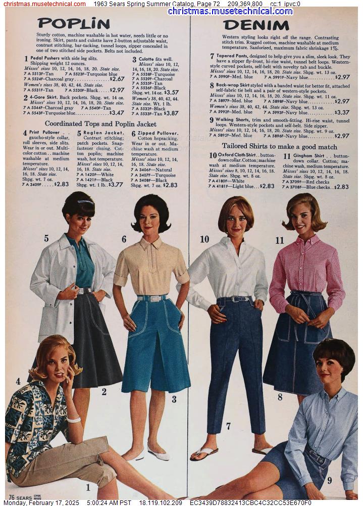 1963 Sears Spring Summer Catalog, Page 72