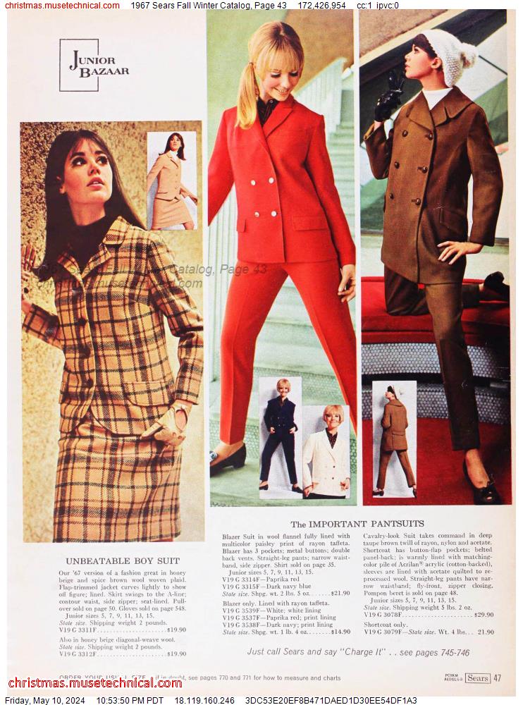 1967 Sears Fall Winter Catalog, Page 43