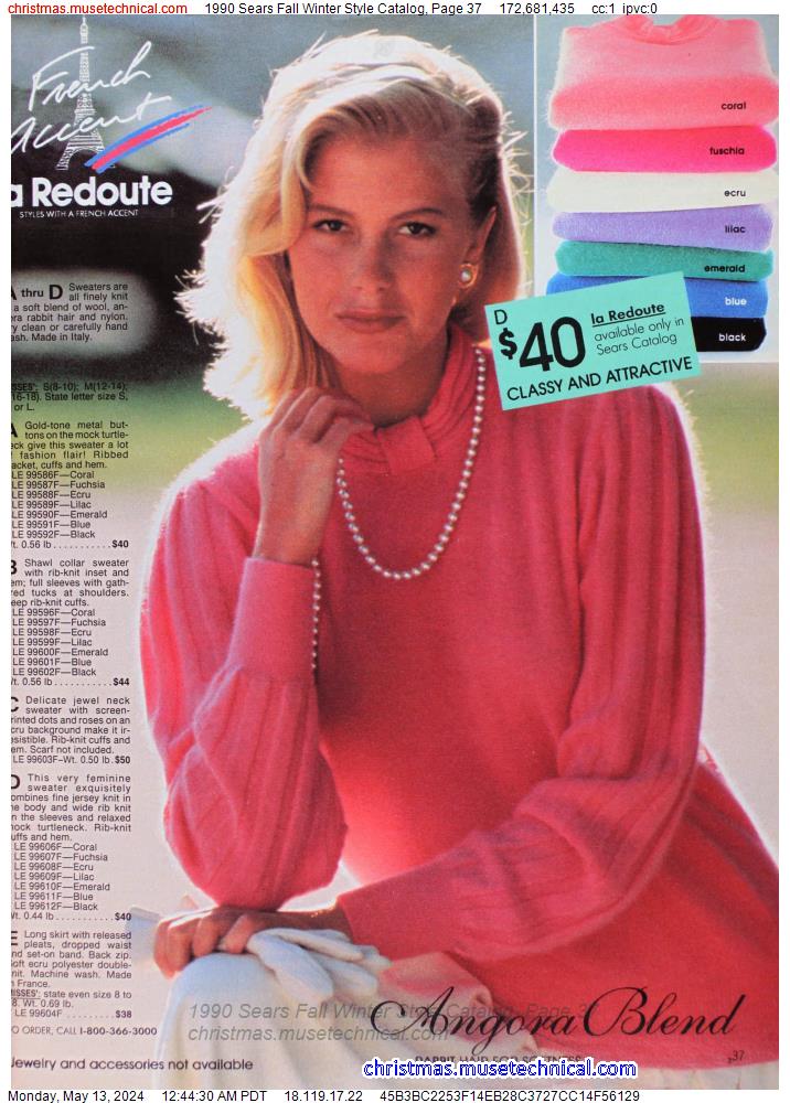 1990 Sears Fall Winter Style Catalog, Page 37