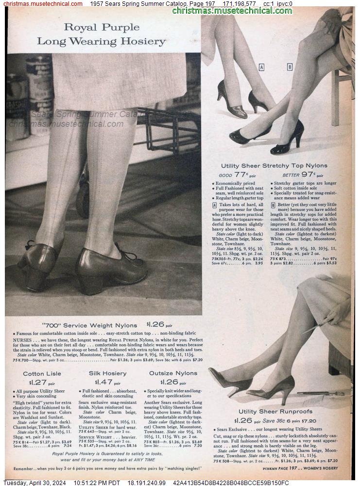 1957 Sears Spring Summer Catalog, Page 197