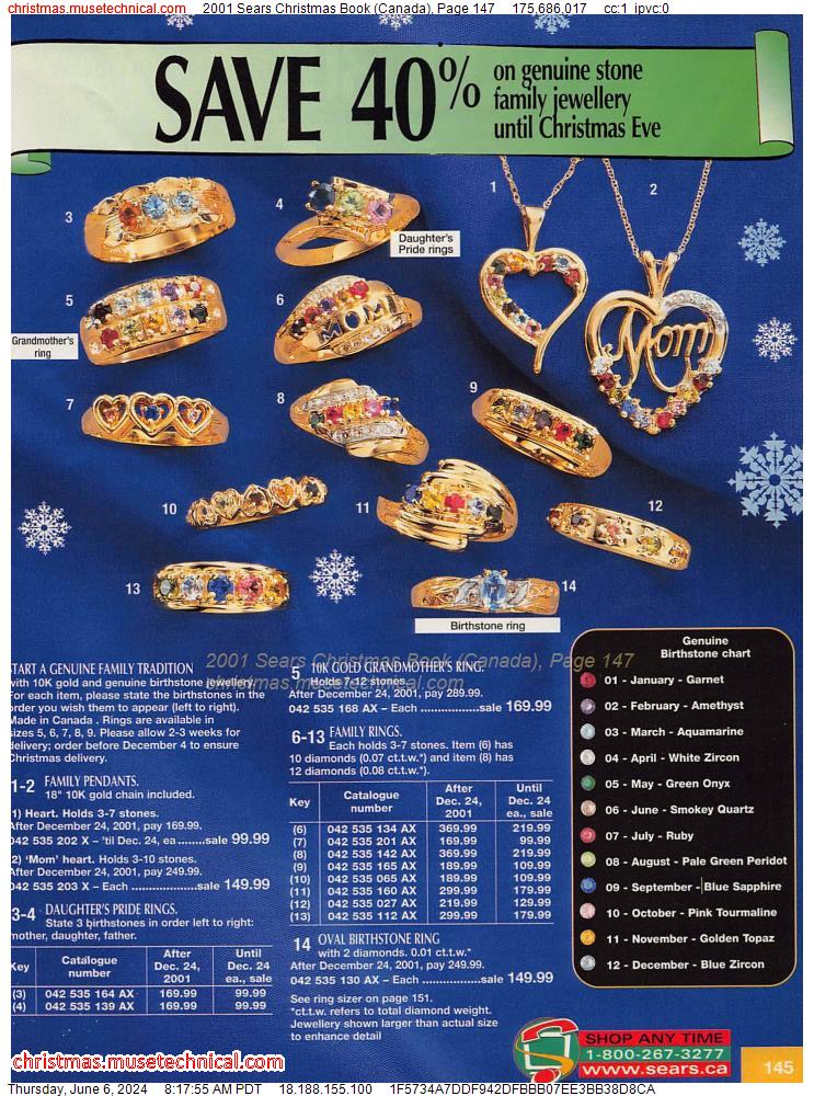 2001 Sears Christmas Book (Canada), Page 147