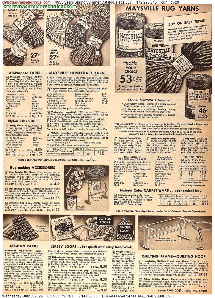 1955 Sears Spring Summer Catalog, Page 567