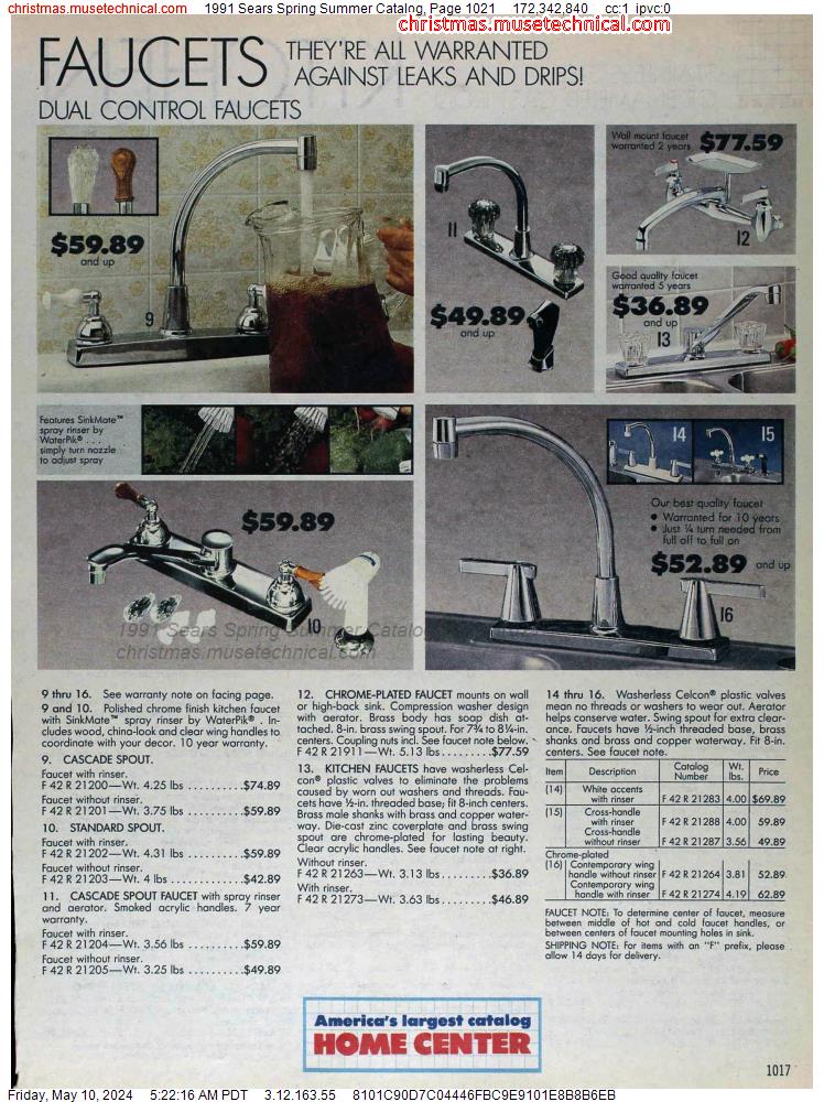 1991 Sears Spring Summer Catalog, Page 1021