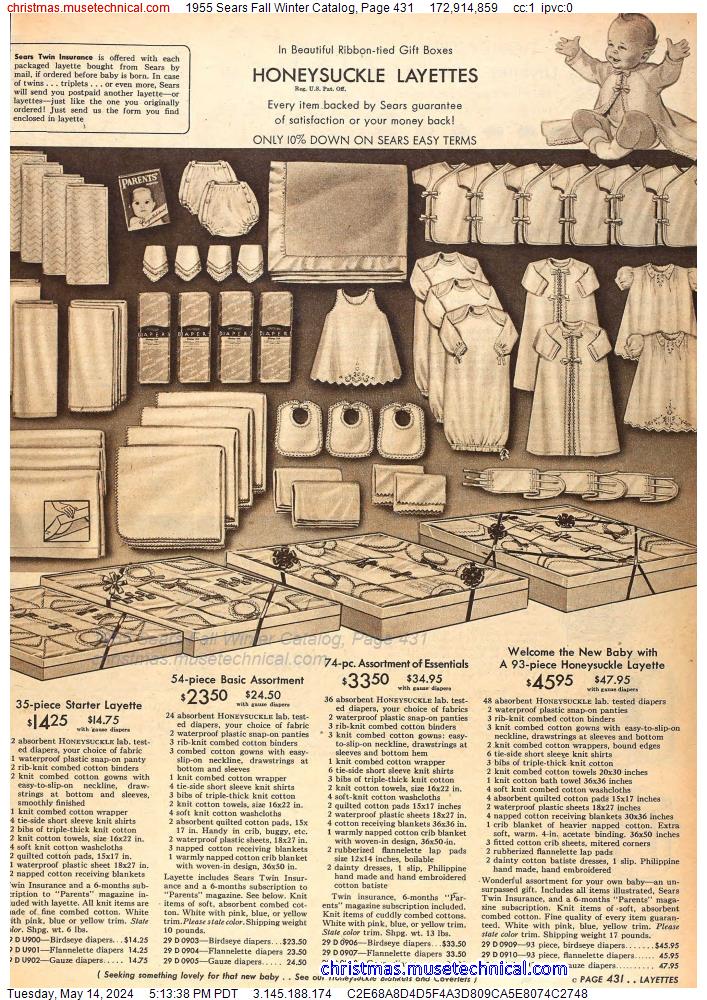 1955 Sears Fall Winter Catalog, Page 431