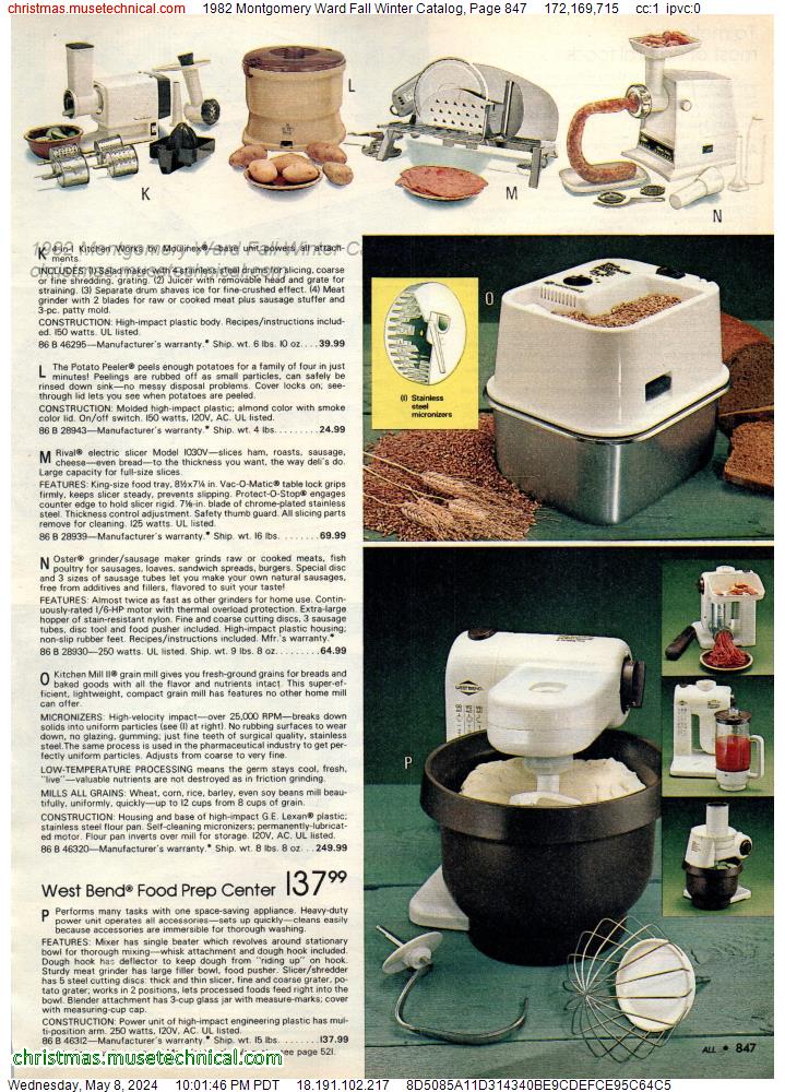 1982 Montgomery Ward Fall Winter Catalog, Page 847