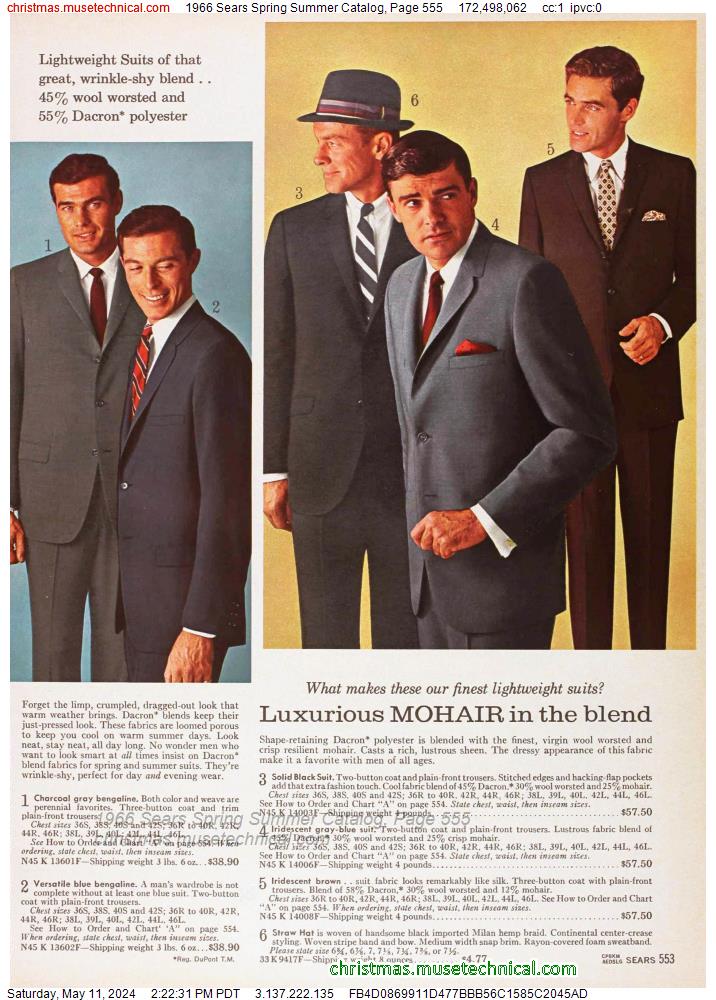 1966 Sears Spring Summer Catalog, Page 555