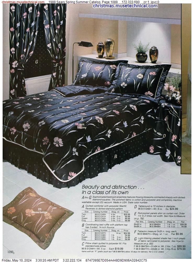 1988 Sears Spring Summer Catalog, Page 1089