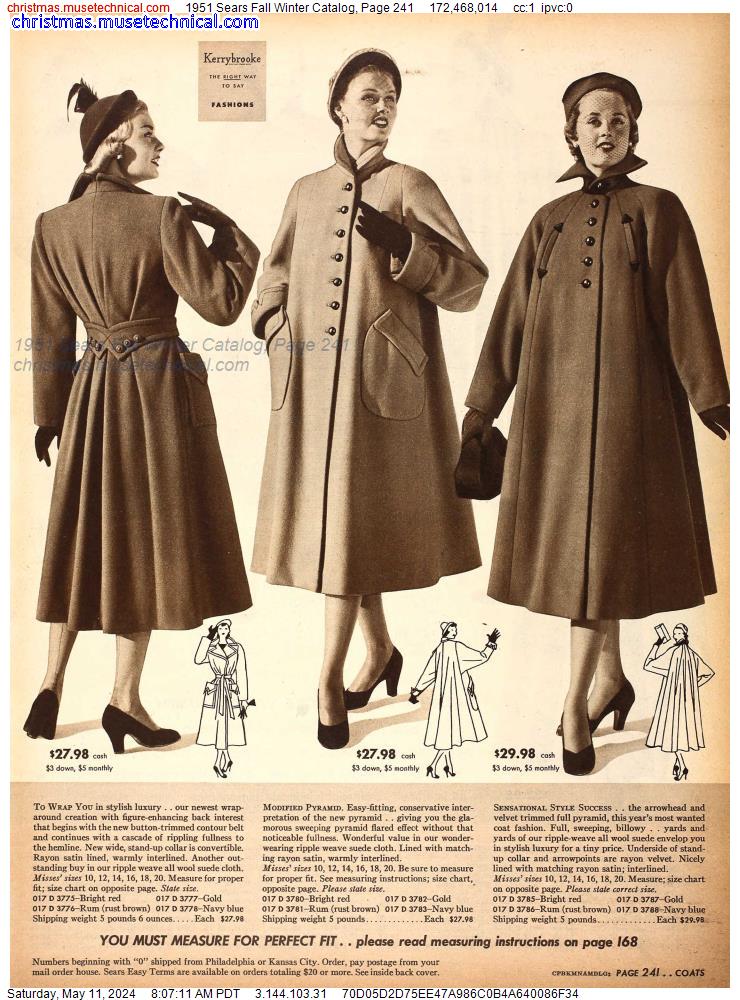 1951 Sears Fall Winter Catalog, Page 241