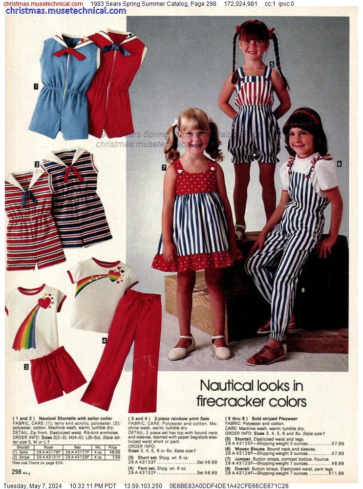 1983 Sears Spring Summer Catalog, Page 298