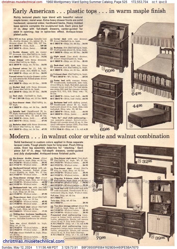 1968 Montgomery Ward Spring Summer Catalog, Page 525