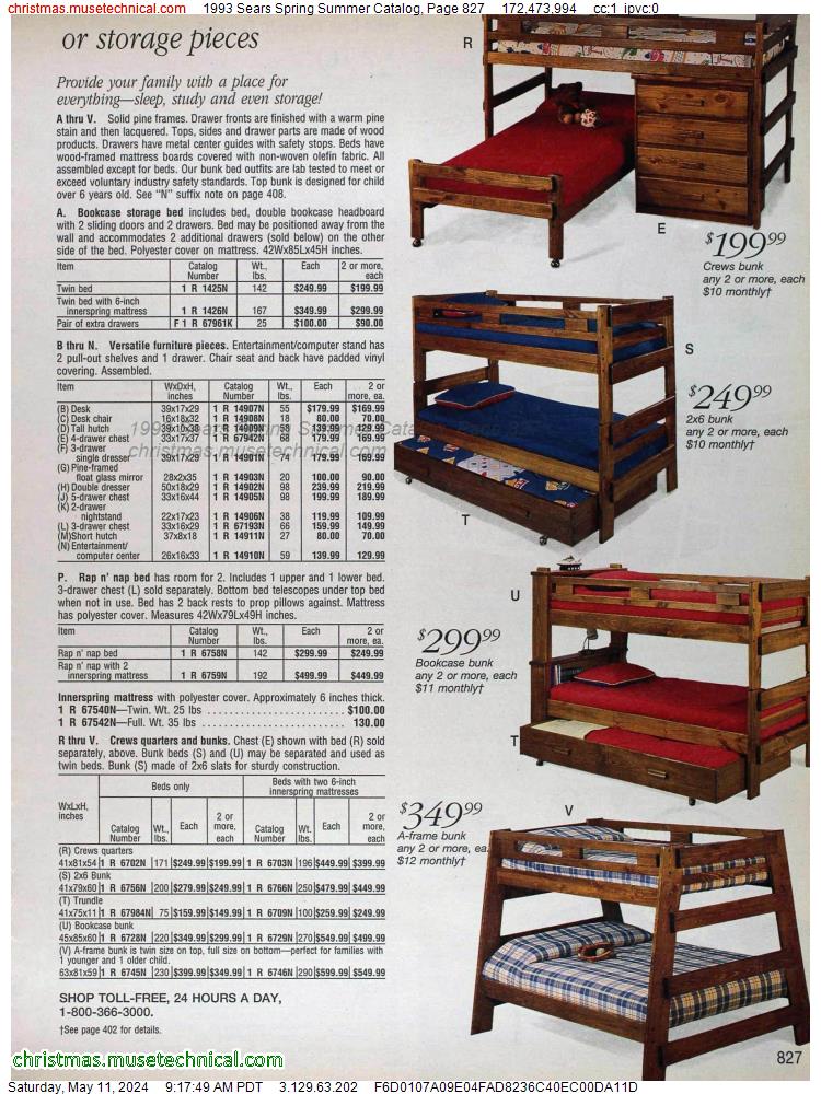1993 Sears Spring Summer Catalog, Page 827