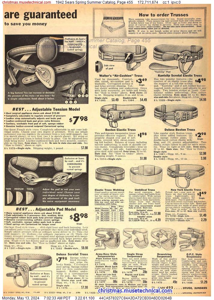1942 Sears Spring Summer Catalog, Page 455