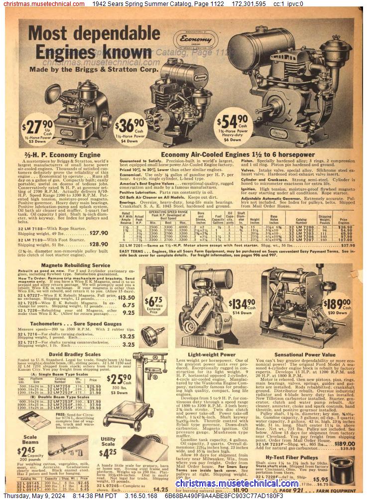 1942 Sears Spring Summer Catalog, Page 1122