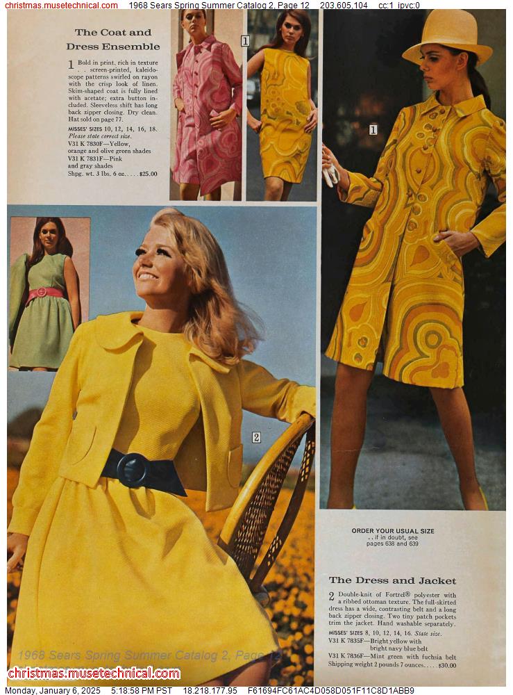 1968 Sears Spring Summer Catalog 2, Page 12