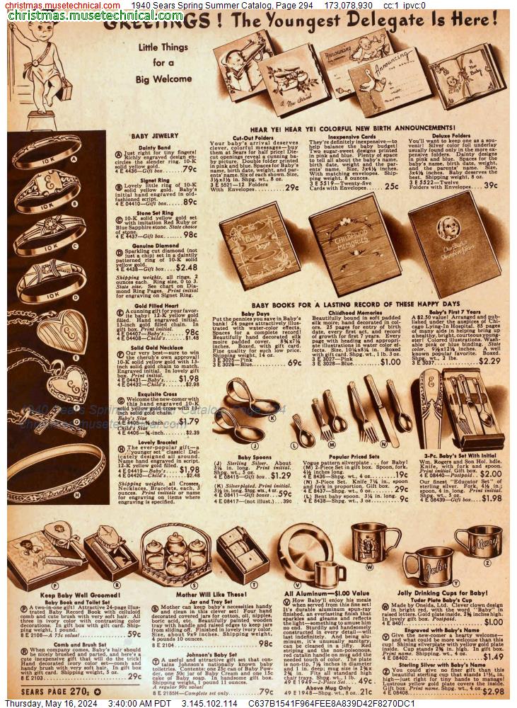 1940 Sears Spring Summer Catalog, Page 294