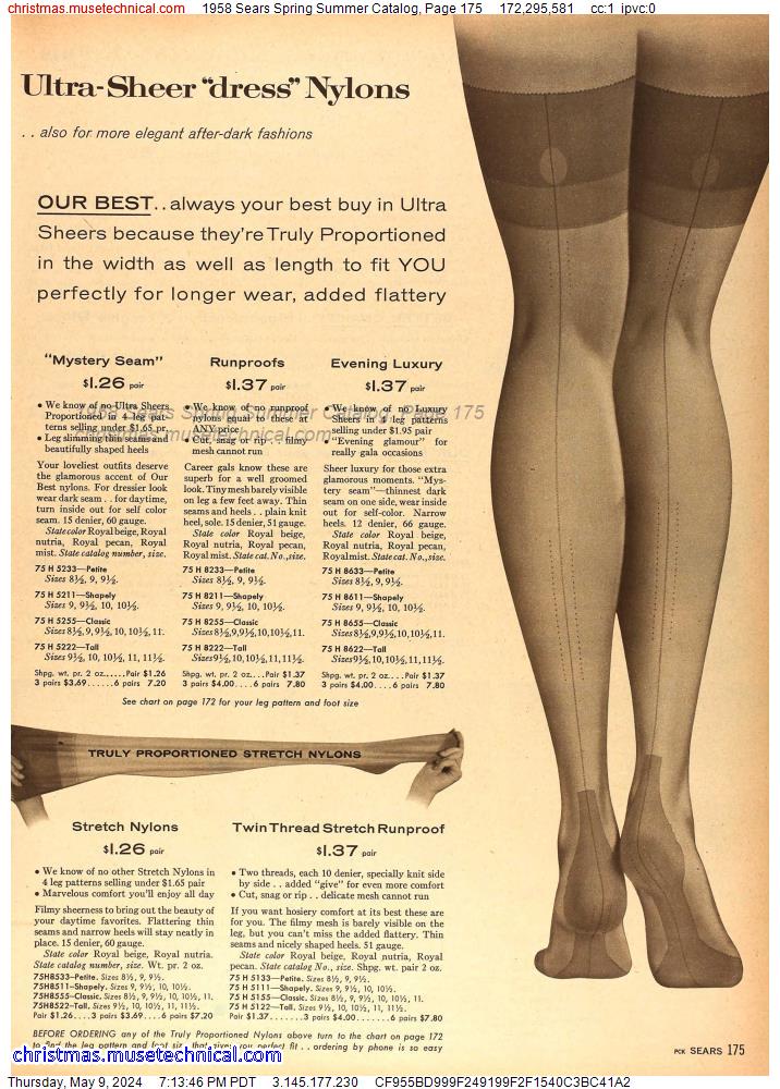 1958 Sears Spring Summer Catalog, Page 175