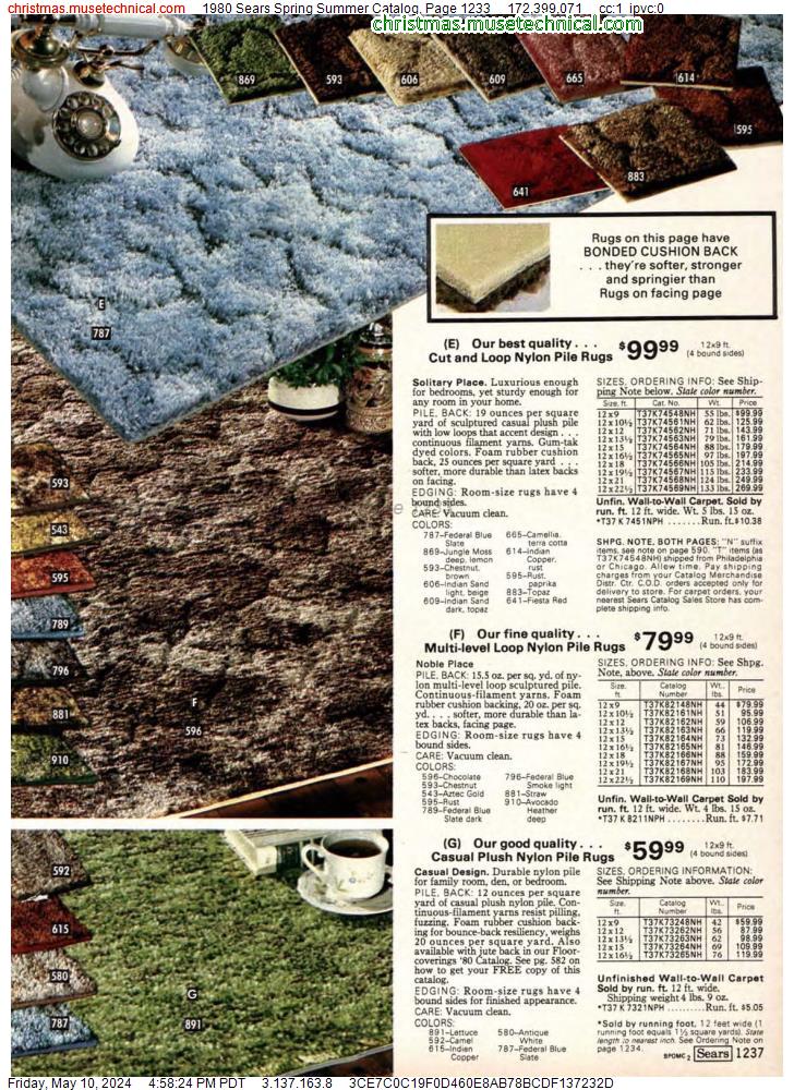 1980 Sears Spring Summer Catalog, Page 1233