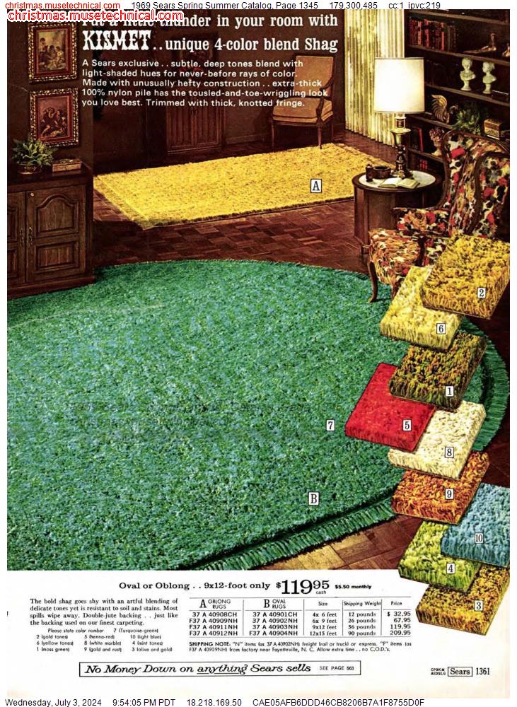 1969 Sears Spring Summer Catalog, Page 1345