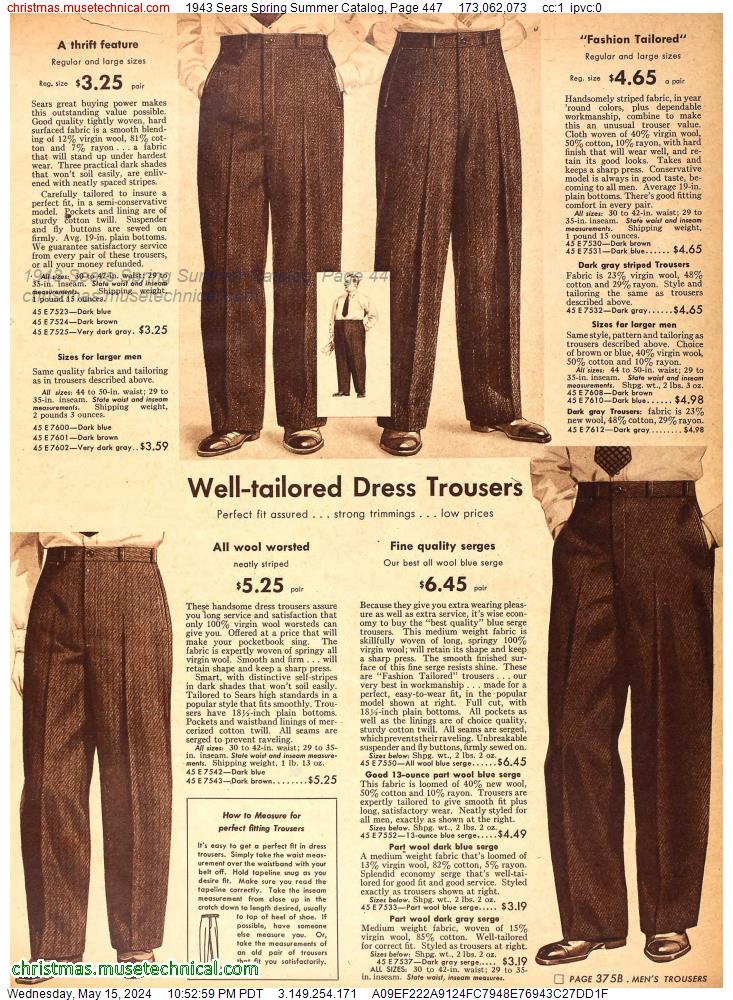 1943 Sears Spring Summer Catalog, Page 447