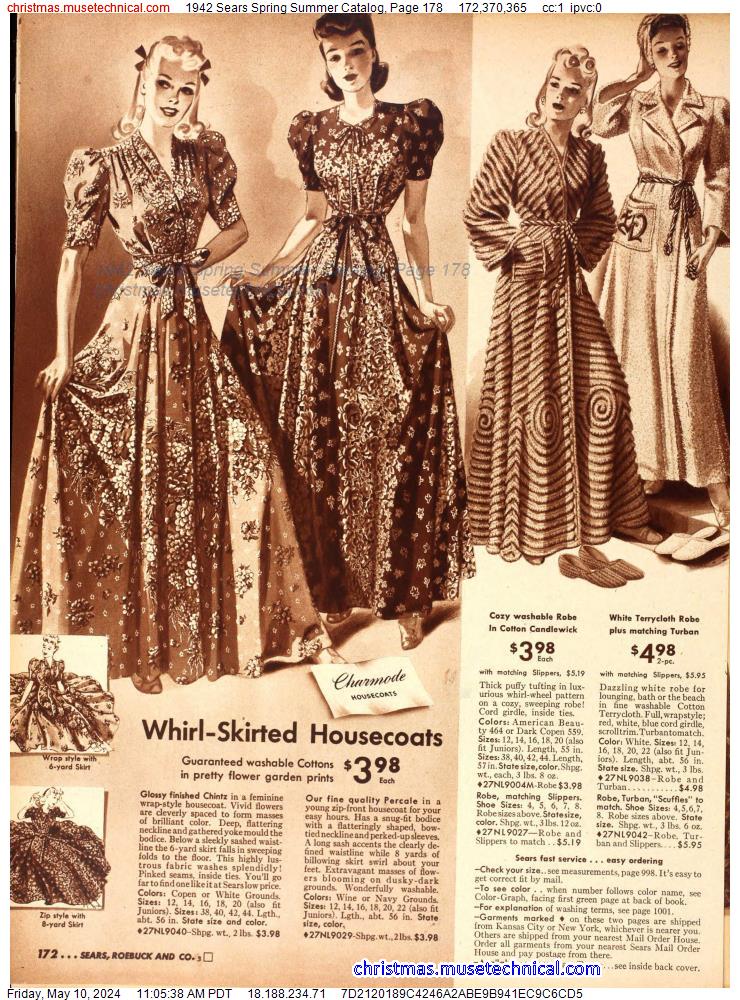 1942 Sears Spring Summer Catalog, Page 178