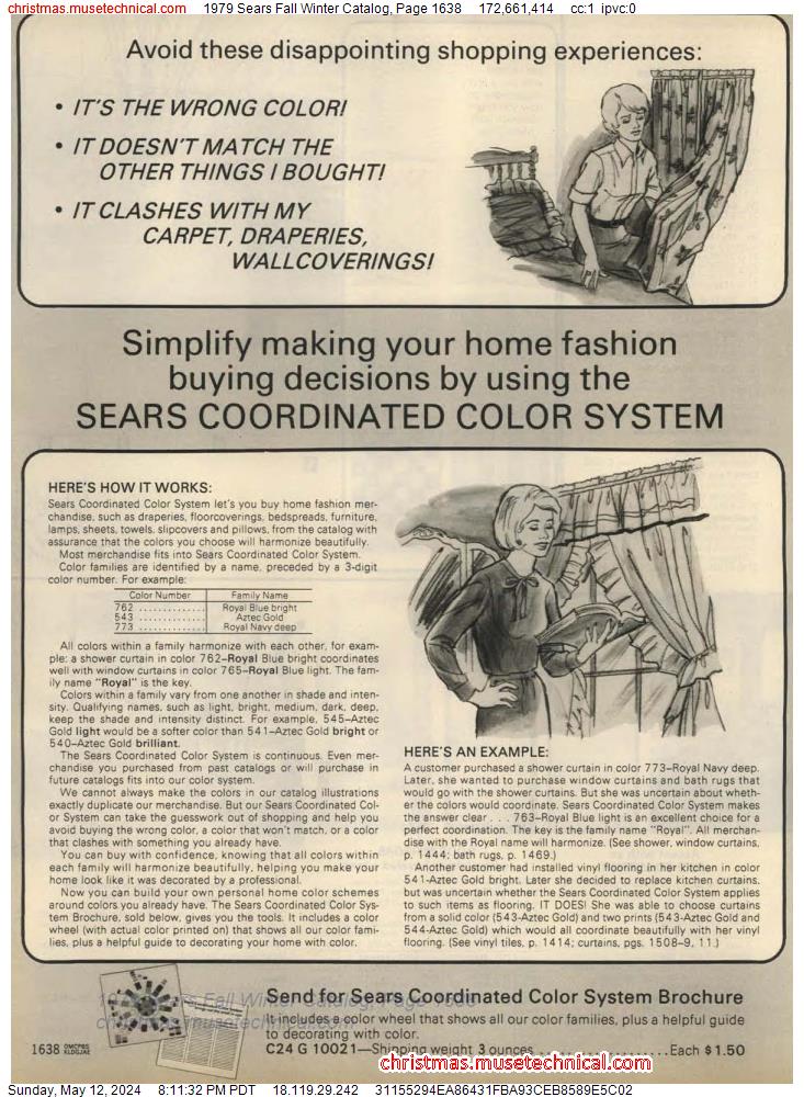 1979 Sears Fall Winter Catalog, Page 1638