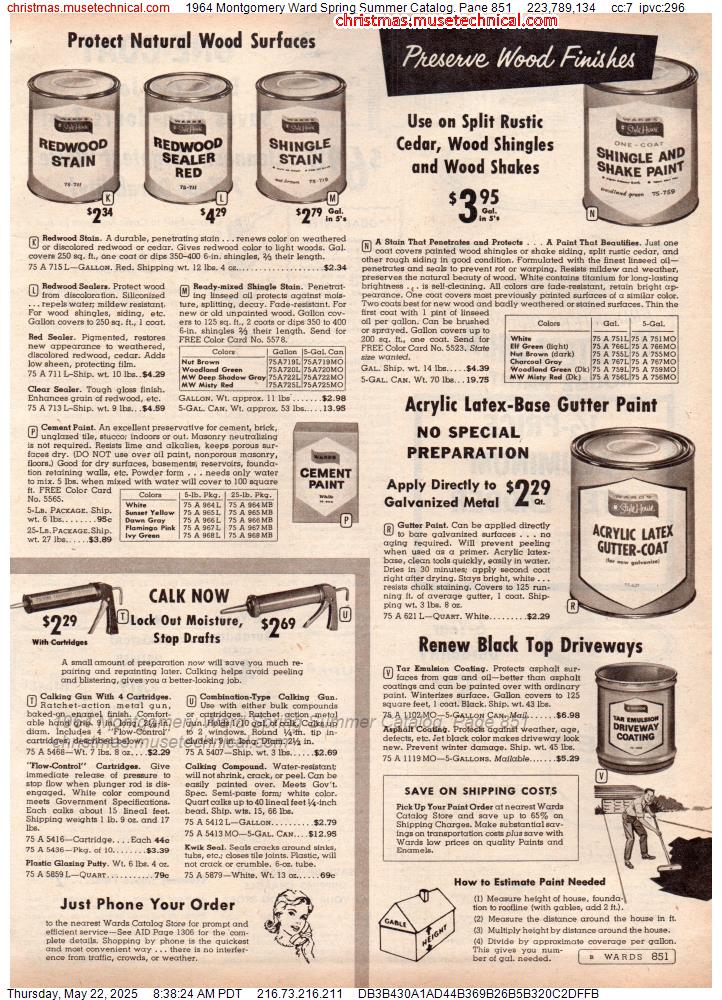 1964 Montgomery Ward Spring Summer Catalog, Page 851