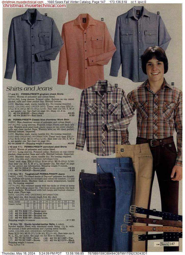 1980 Sears Fall Winter Catalog, Page 147