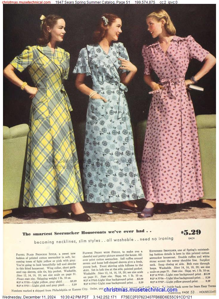 1947 Sears Spring Summer Catalog, Page 51