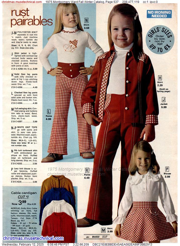 1975 Montgomery Ward Fall Winter Catalog, Page 537