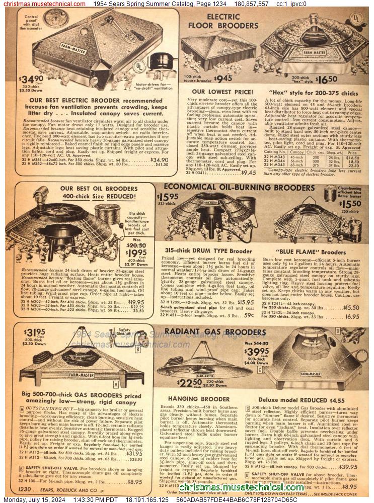 1954 Sears Spring Summer Catalog, Page 1234