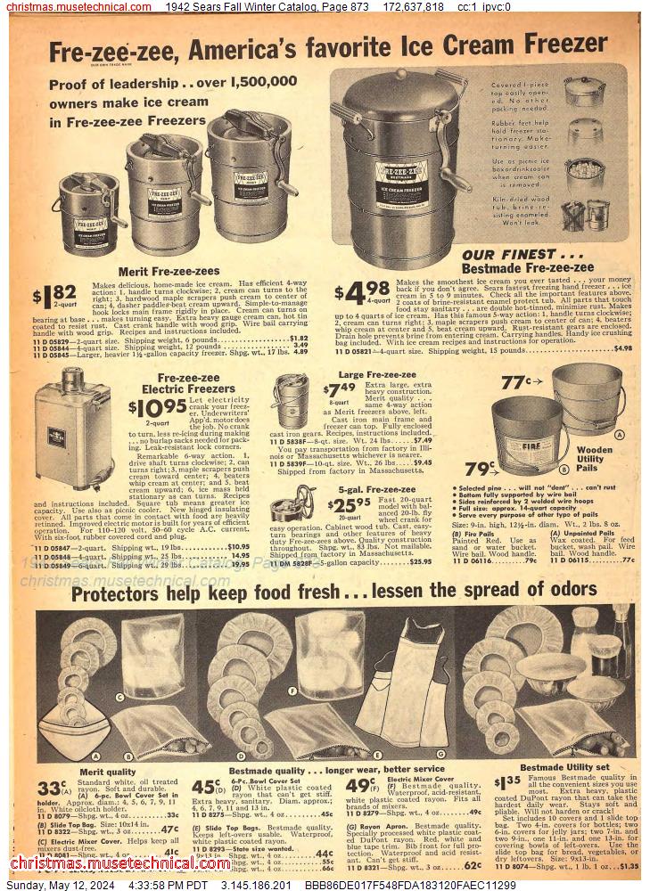 1942 Sears Fall Winter Catalog, Page 873