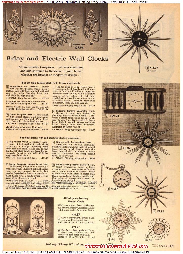 1960 Sears Fall Winter Catalog, Page 1394