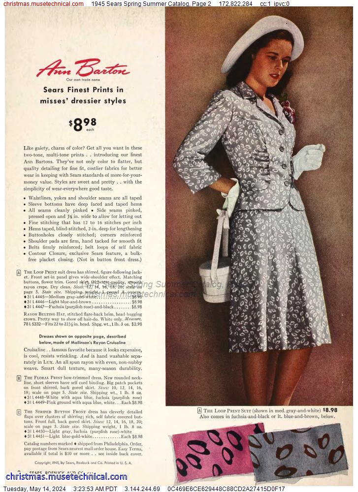 1945 Sears Spring Summer Catalog, Page 2
