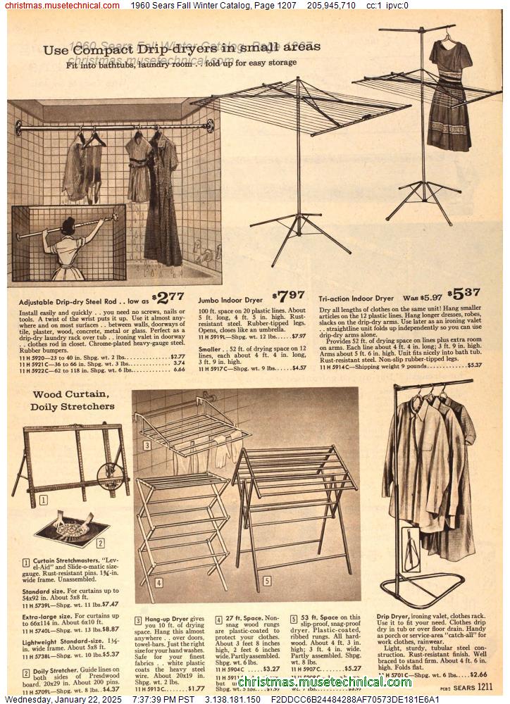 1960 Sears Fall Winter Catalog, Page 1207