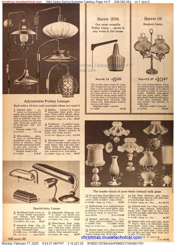 1964 Sears Spring Summer Catalog, Page 1417