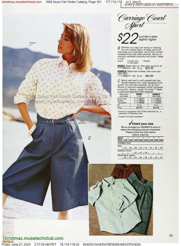 1988 Sears Fall Winter Catalog, Page 161