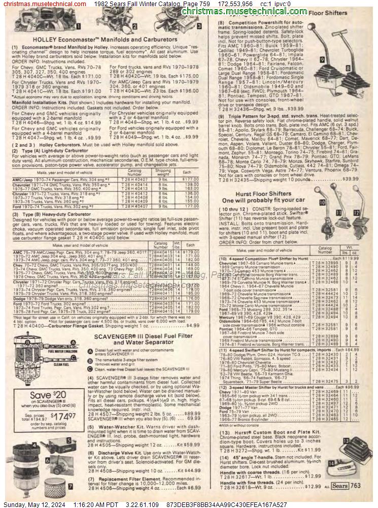 1982 Sears Fall Winter Catalog, Page 759