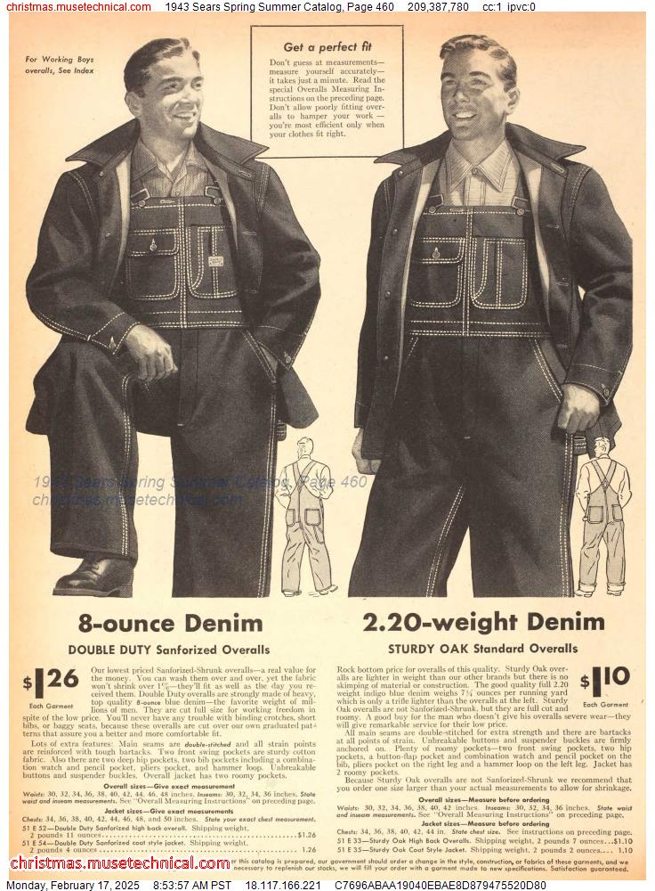 1943 Sears Spring Summer Catalog, Page 460