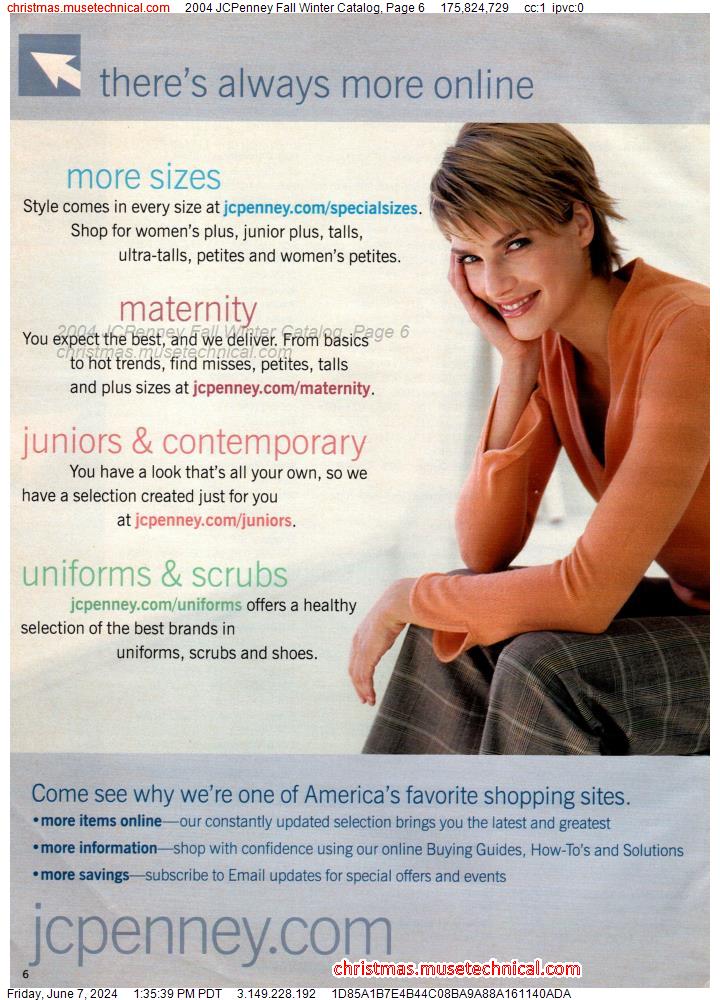 2004 JCPenney Fall Winter Catalog, Page 6