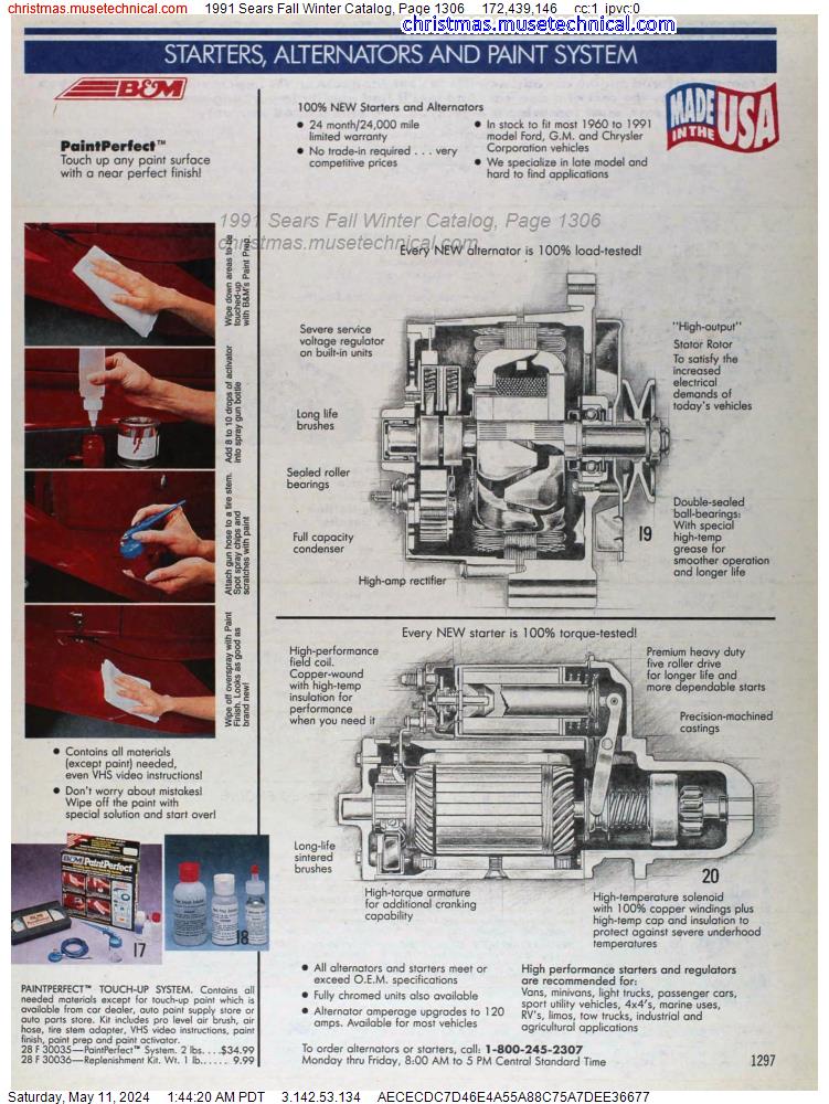 1991 Sears Fall Winter Catalog, Page 1306